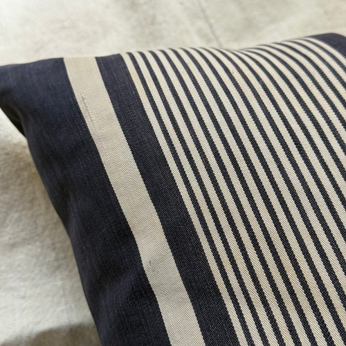 Custom 19th-century French Ticking Pillow (#4-01)