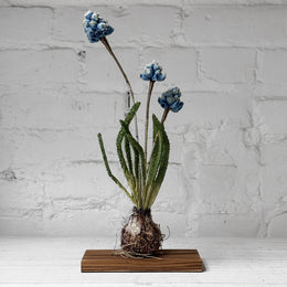 Hand-Beaded Grape Hyacinth by Trovelore