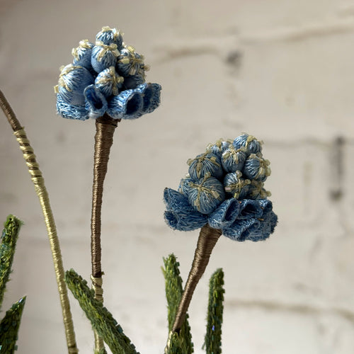 Hand-Beaded Grape Hyacinth by Trovelore