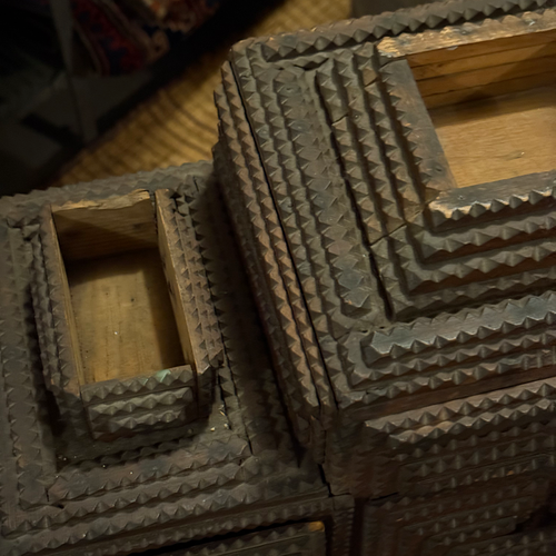 20th-century Tramp Art Cabinet