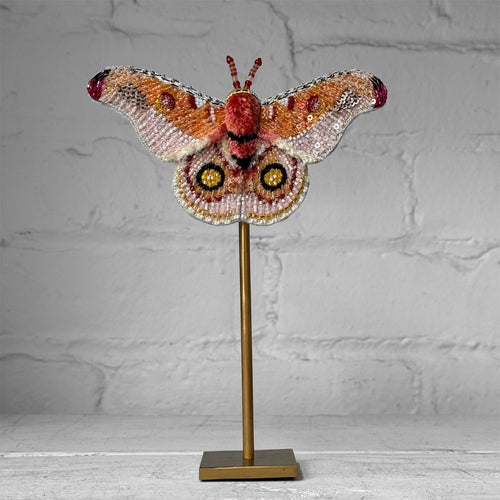 Hand-Beaded Madagascar Butterfly on Stand by Trovelore