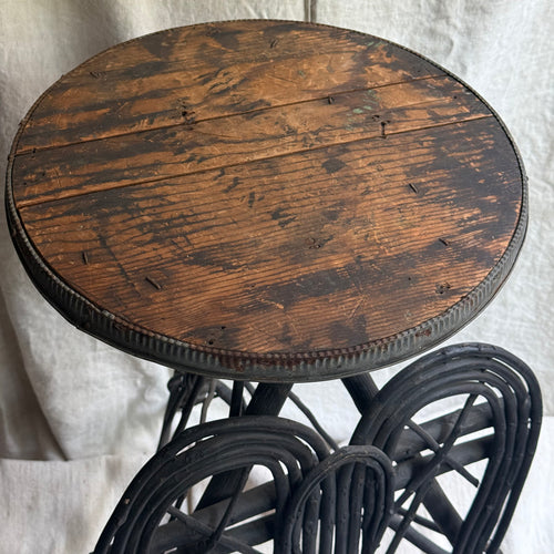 Early 20th-Century American Folk Art Heart-Shaped Twig Table