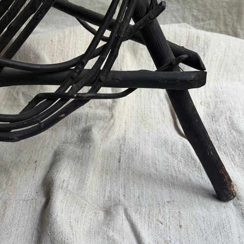 Early 20th-Century American Folk Art Heart-Shaped Twig Table