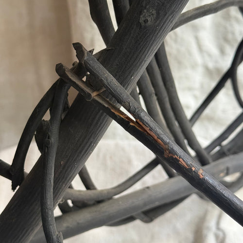 Early 20th-Century American Folk Art Heart-Shaped Twig Table