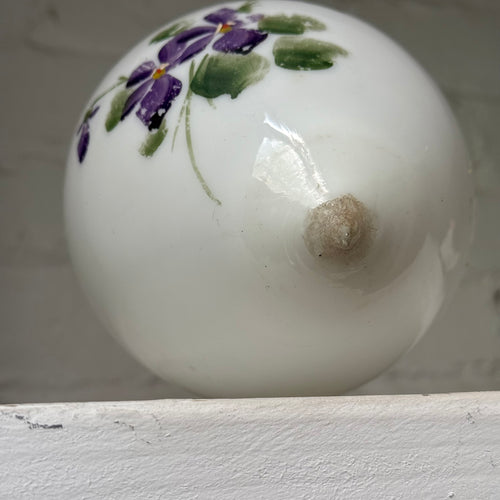 Antique Victoiran Painted Milk Glass Easter Egg (#1)