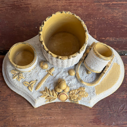 19th-century German Yelloware Smoking Stand (#1)