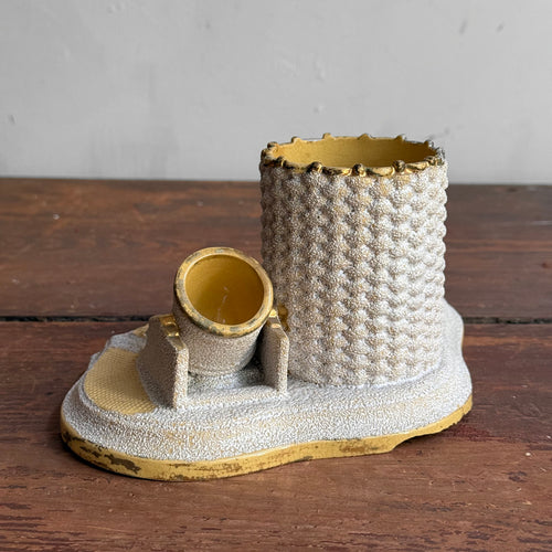 19th-century German Yelloware Smoking Stand (#1)