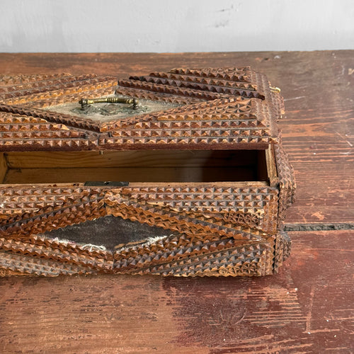 20th-century Tramp Art Box
