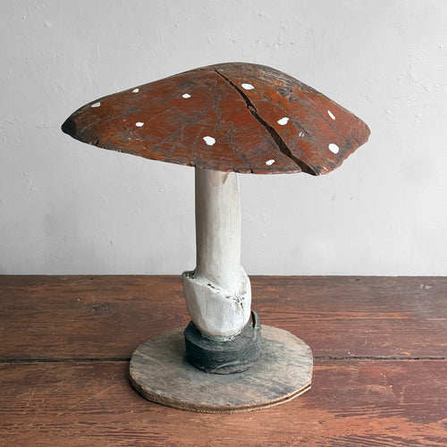 Vintage French Wooden Mushroom