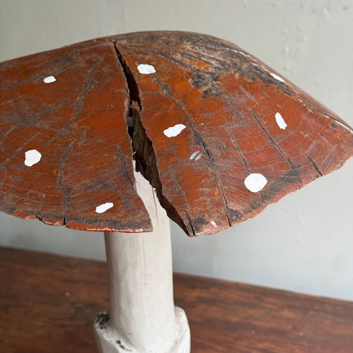 Vintage French Wooden Mushroom