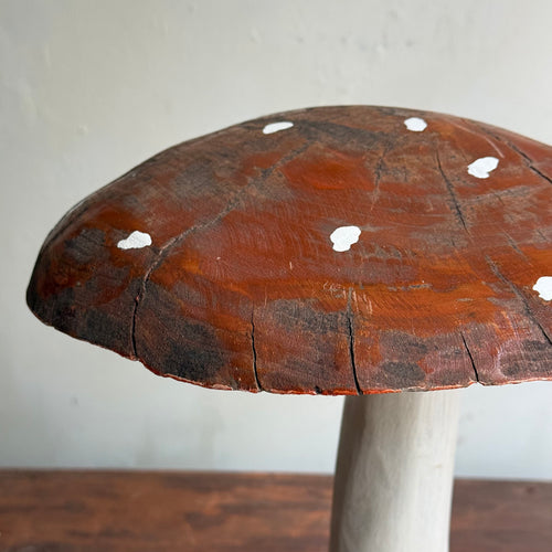 Vintage French Wooden Mushroom