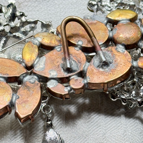 Large Crystal Glass Silver Wreath