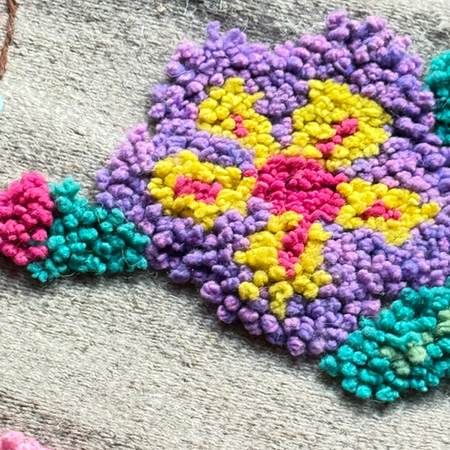 PO! Paris Nathalie Lete Woven & Tufted "Bed Head" Rug in Gris