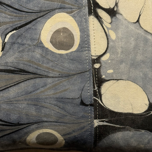 Hand Marbled One-of-a-Kind Pillow (26-01)