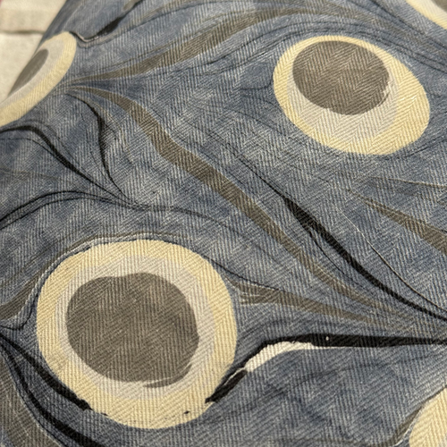 Hand Marbled One-of-a-Kind Pillow (26-01)