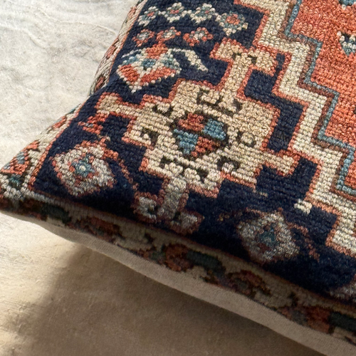 Antique Caucasian Rug Pillow #2