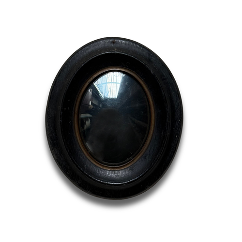 19th-century Small Convex French Mirror #1
