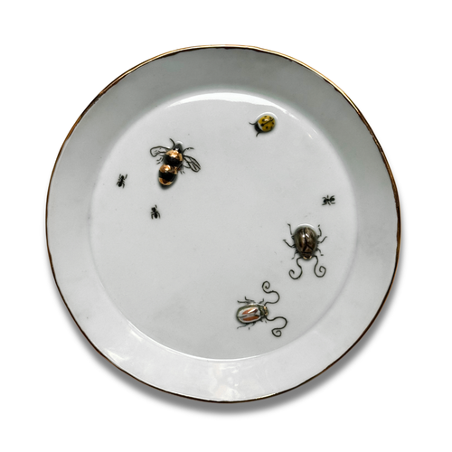 Two Beetles, Lady Bug & Bee Bug Plate (BC238)