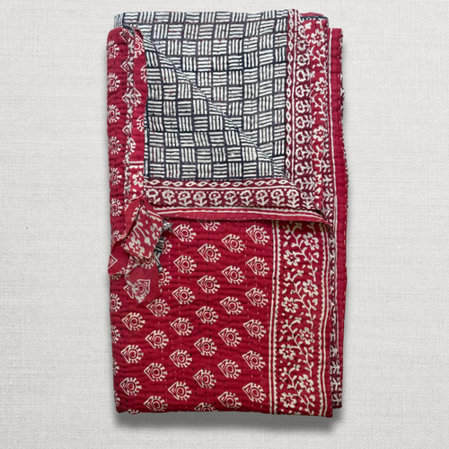 Vintage Sari Double Bedcover (#7-01)
