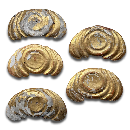 18th-century Set of 5 Italian Gilt Clouds