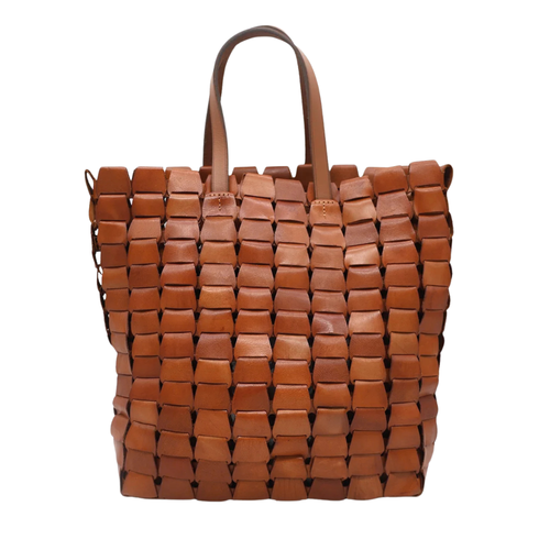 Leather Dragon Diffusion Link Tote in Tan