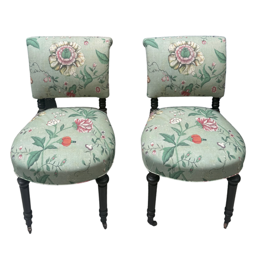 Pair of Custom John Derian for Cisco Brothers Leaf Chair in Pierre Frey Fabric