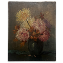 Mid 20th-century Dutch Floral Still Life Painting
