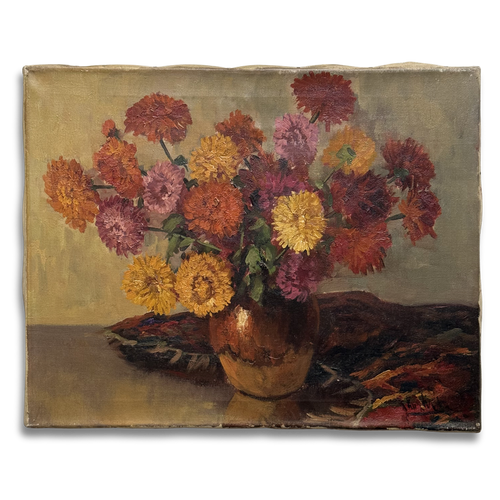Mid 20th-century Dutch Floral Still Life Painting