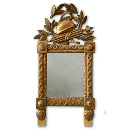 19th-century French Louis XVI Style Giltwood Mirror