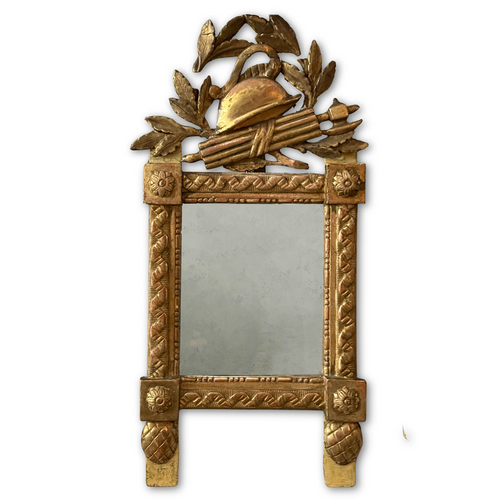 19th-century French Louis XVI Style Giltwood Mirror
