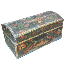 18th-century French Painted Trunk