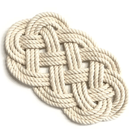 4" x 8"  Nautical Sailor Knot Trivet