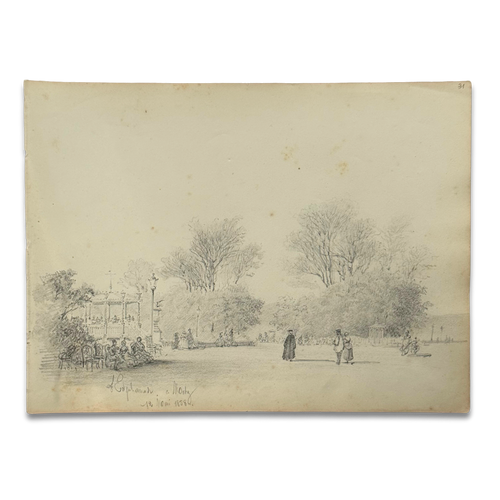 19th-century French Pencil Drawing by Alphonse Baril (#31)