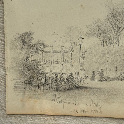 19th-century French Pencil Drawing by Alphonse Baril (#31)