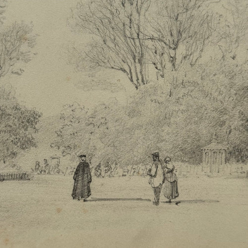 19th-century French Pencil Drawing by Alphonse Baril (#31)