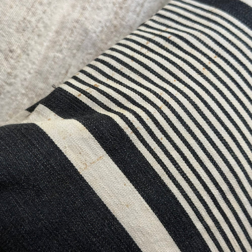 Custom 19th-century Small French Ticking Pillow (#35)