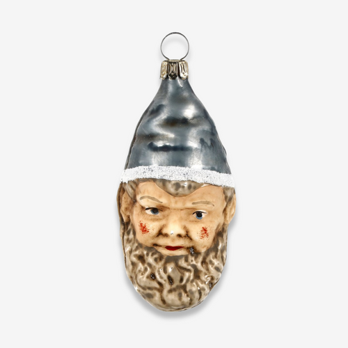 Gnome with Silver Blue Cap Ornament