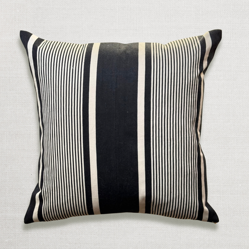 Custom 19th-century French Ticking Pillow (#3-11)