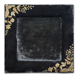 Liza Silk Velvet Square Tabletop Frame in Indigo (#20)