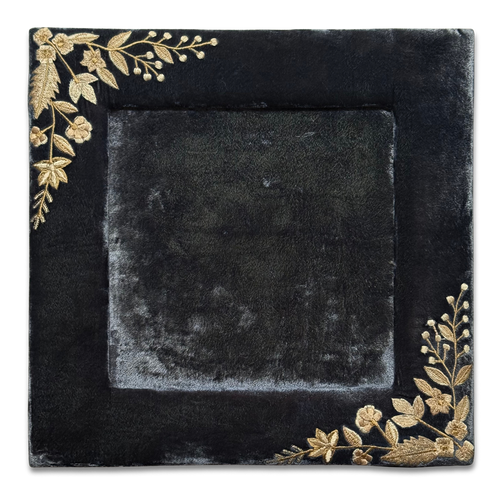 Liza Silk Velvet Square Tabletop Frame in Indigo (#20)
