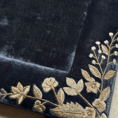 Liza Silk Velvet Square Tabletop Frame in Indigo (#20)