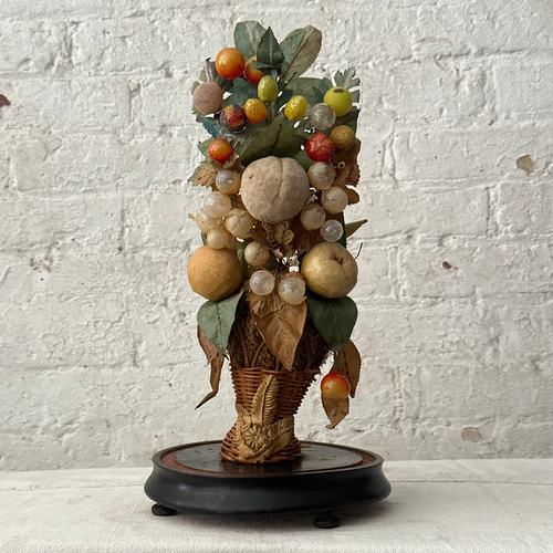19th Century French Globe de Mariée Marriage Cloche with Fruits (GM20)
