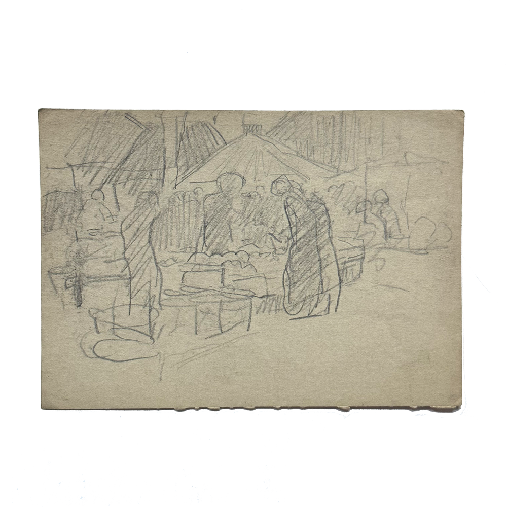 Evert Rabbers Early 20th-century Figure Sketch (ERP22)