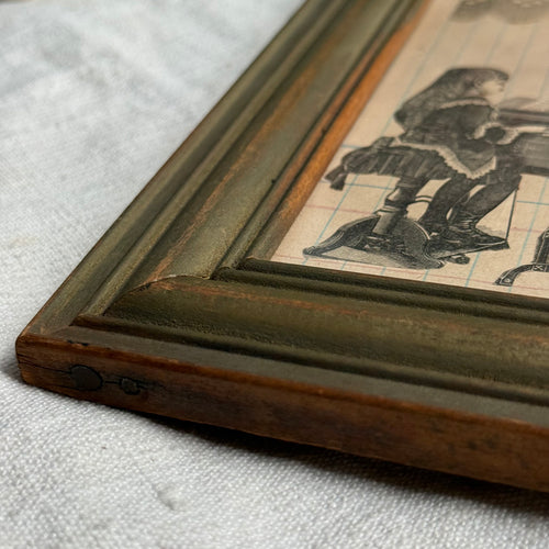 19th-century Framed Victorian Collage Scrapbook Page