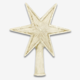 White Christmas Small Tree Topper Star