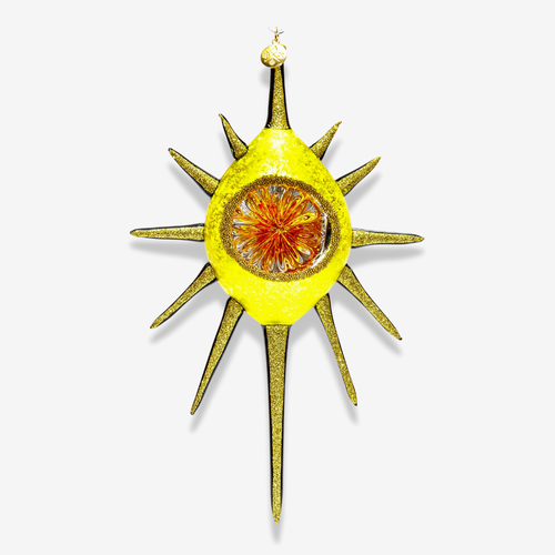 Yellow & Black Ornament With Reflector