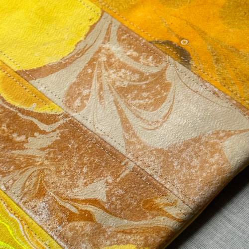 Hand Marbled One of a Kind Zipper Pouch (#210)