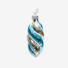 Silver & Blue Swirl Ornament