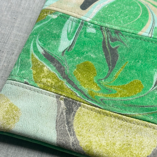 Hand Marbled One of a Kind Zipper Pouch (#211)