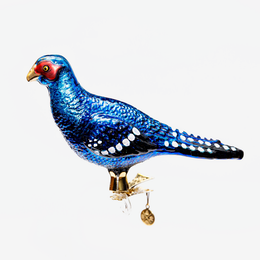 Blue Pheasant Clip-On Ornament